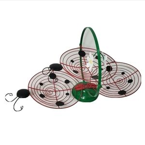3 Tier Ladybug Picnic Serving Tray Fold Up Wire
